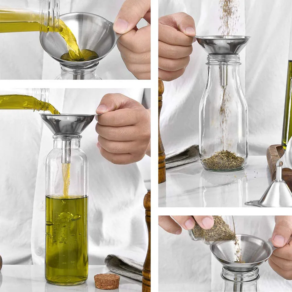 

3 Small Metal Funnels Mini Pipette for Filling Small Mini Bottles or Containers Atomizers Perfume Liquid