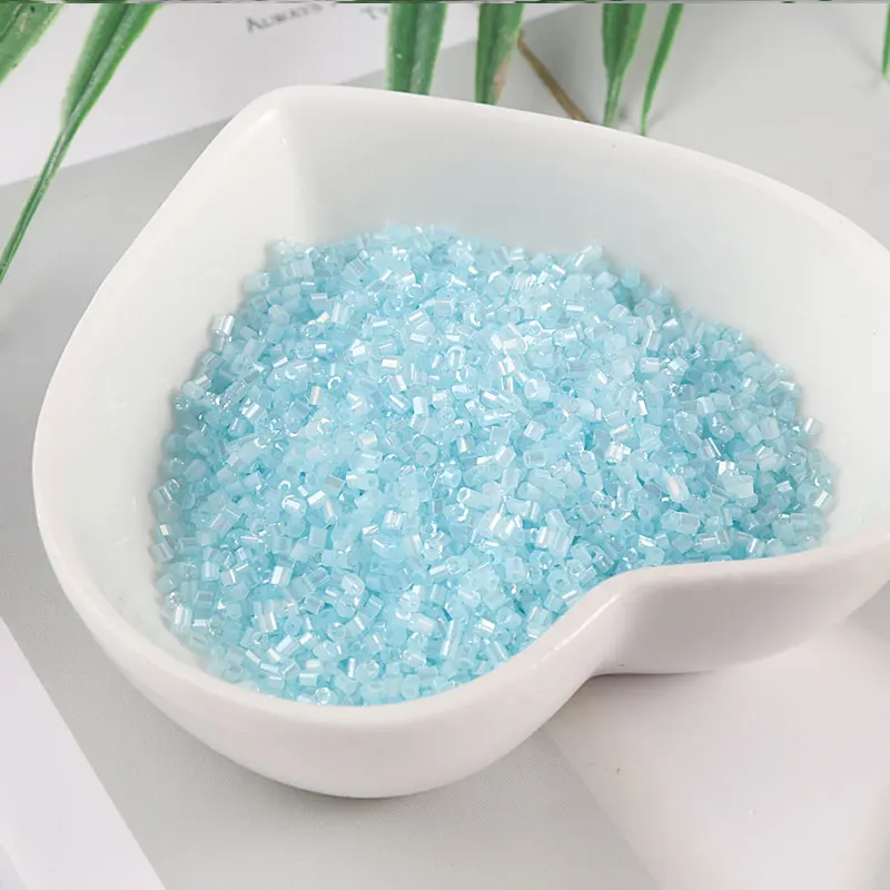 Light Blue 2000 шт./пакет 0/15 кремовый чешский стеклянный бисер с отверстием Бусины 1,5 мм Мини рассады жемчуг для ремесла Женская одежда Аксессуары - Цвет: Light Blue