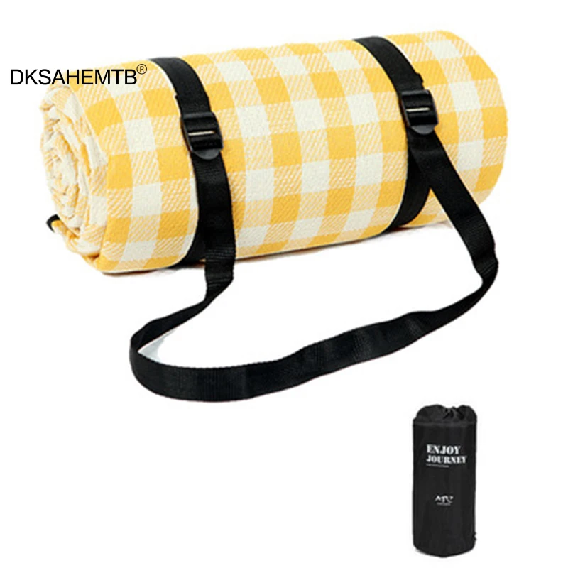 

Плед для пикника на открытом воздухе с сумкой для хранения и ручкой, водонепроницаемая прямоугольная квадратная Складная пляжная сумка для...