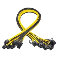 10 pcs 6 pin pci e to 8 pin62 pci e male to male gpu power cable 70cm for image cards mining server breakout board