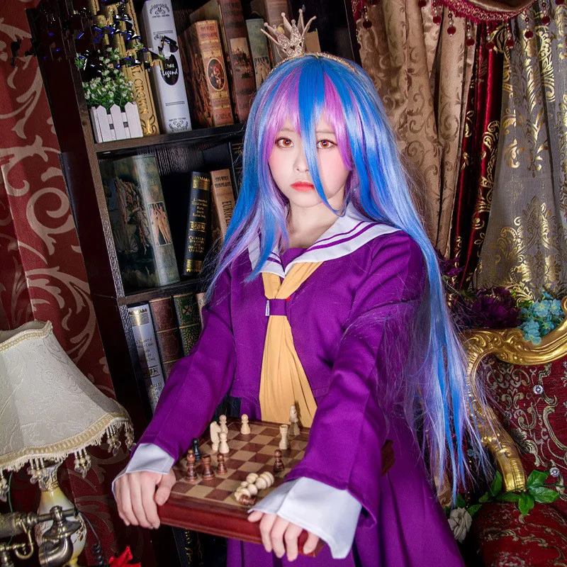 Костюм Широ для косплея No game no life женская одежда на Хэллоуин наряд из париков