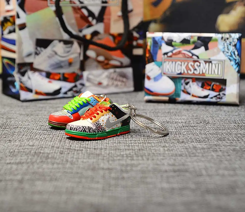 DIY Jordan Generation AIR JORDAN1 стерео 3D кроссовок фигурный брелок сумка Подвеска парный брелок - Color: a pair w metal  ring