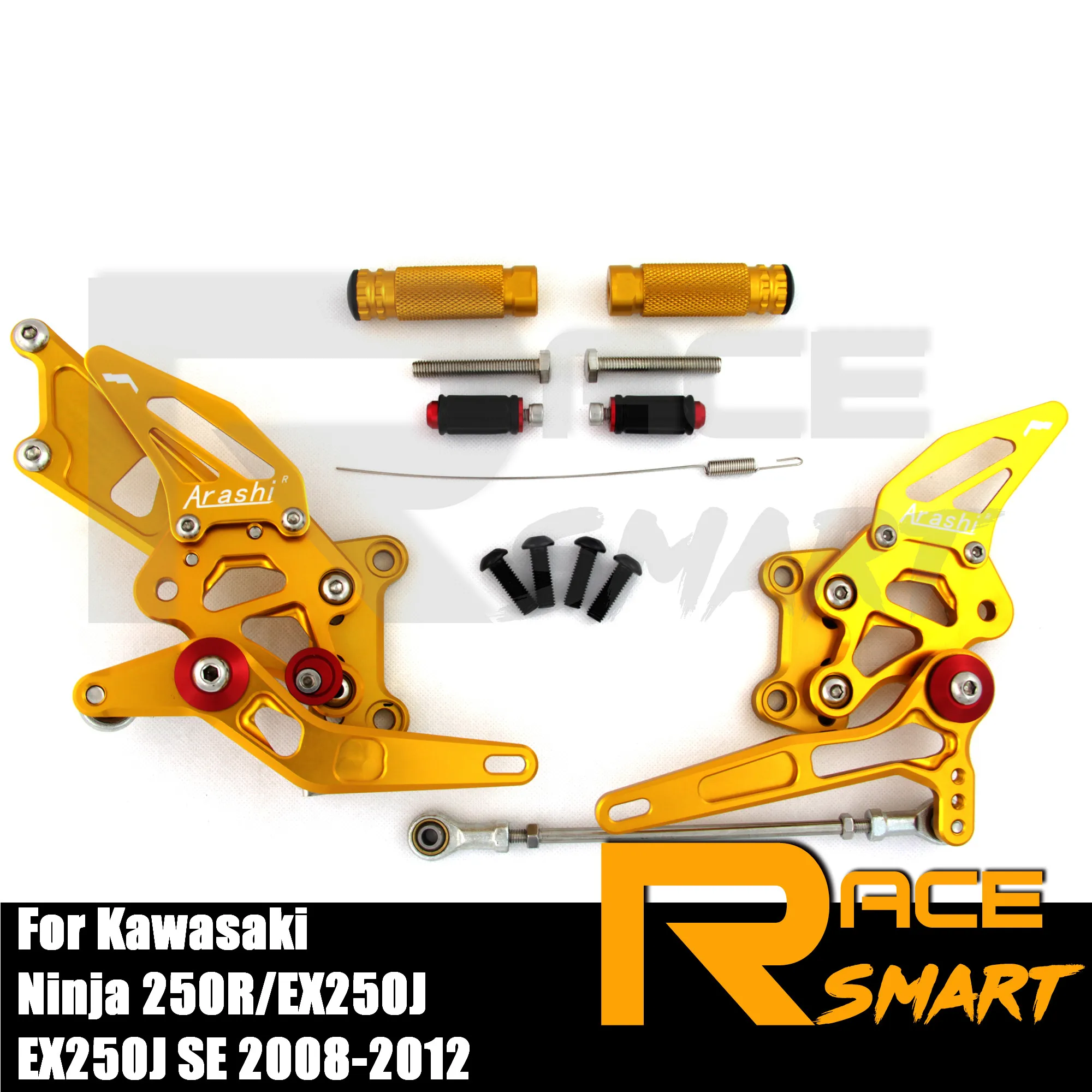 Для KAWASAKI EX250J SE 2008-2012 мотоциклетная CNC Регулируемая Задняя подставка для ног