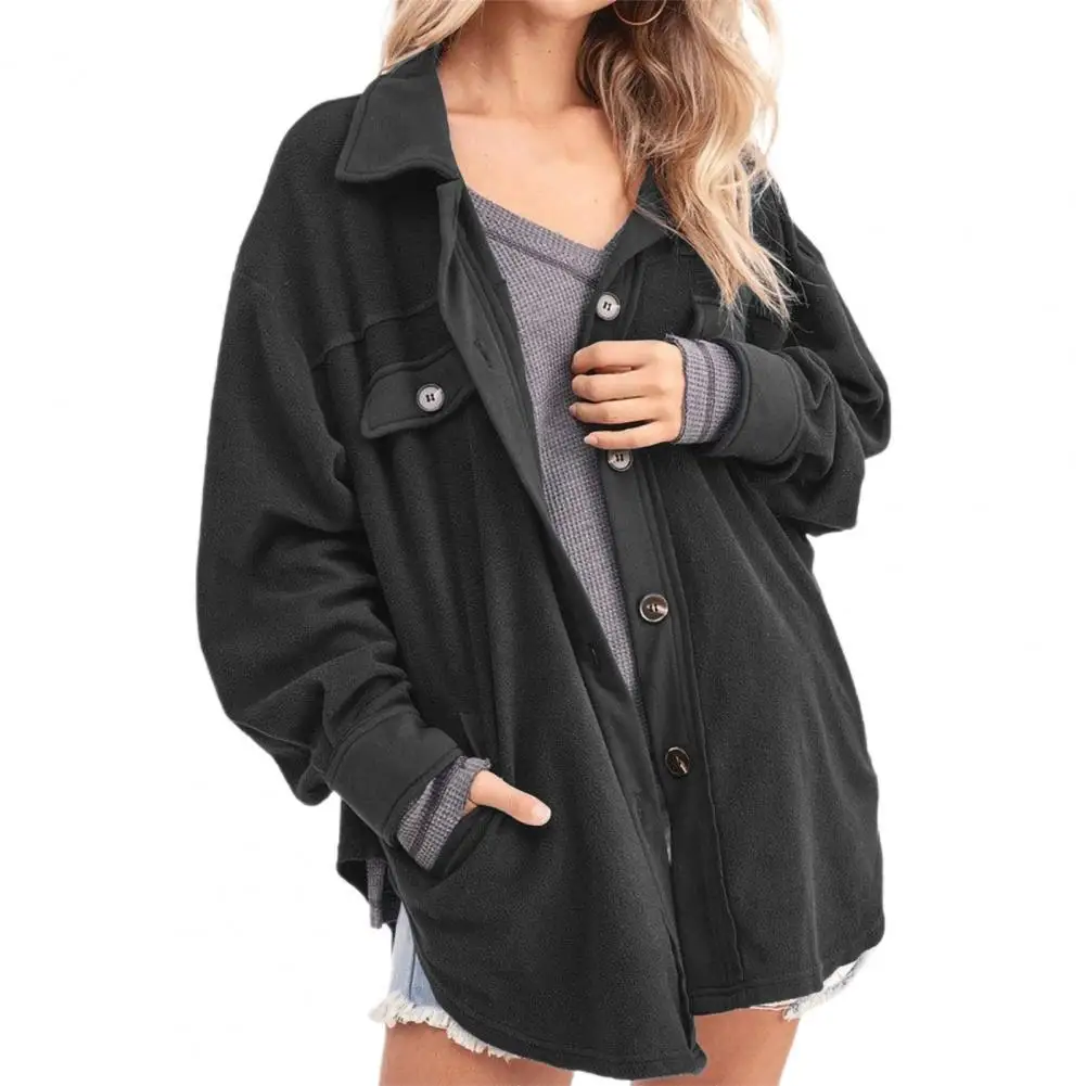

Женское однобортное пальто, повседневная Осенняя однотонная куртка с отложным воротником для повседневной носки