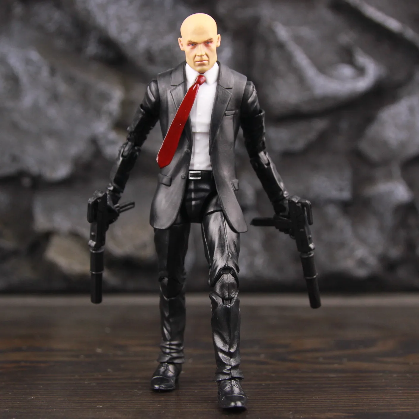 

Hitman 6" Action Figure Game Codename 47 Killer Black Suit Toys Doll Model