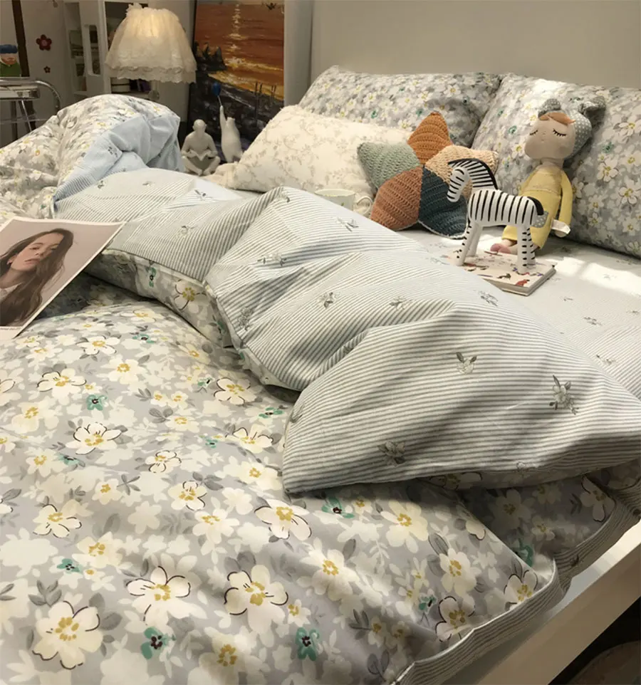 Романтический Комплект постельного белья с французским цветочным рисунком для