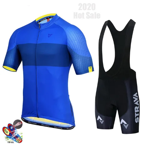 

2020 Pro Team STRAVA Cycling Jersey 9D Bib Set Bike Clothing Ropa Ciclism Bicycle Wear Clothes Mens Short Maillot Culotte