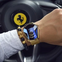 top brand luxury quartz watch fashion sports car mirror shape men sports watches waterproof wrist watch clock relogio masculino