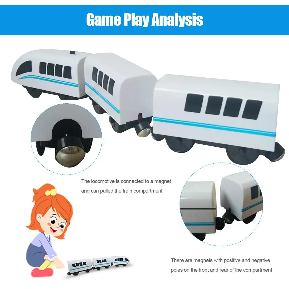 Детский поезд игрушка Hape Steam-Era грузовой классический детский стиль совместим с