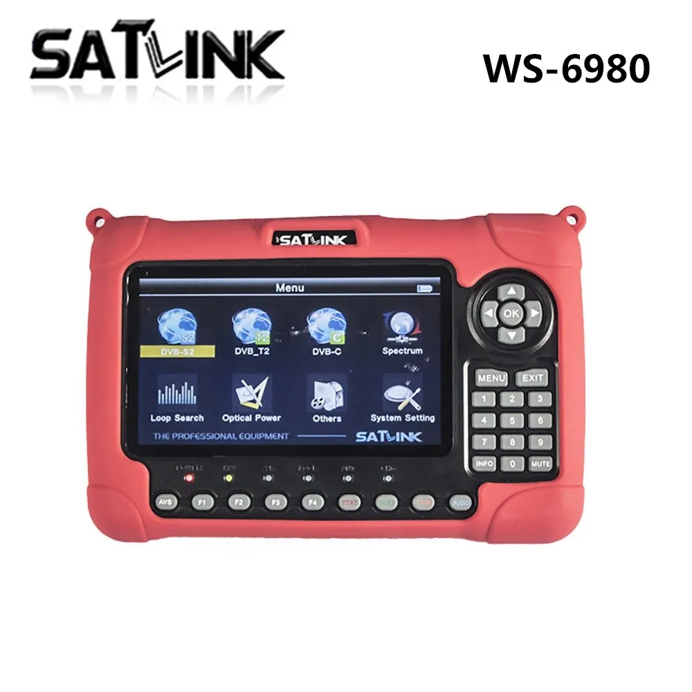 

Satlink WS-6980 7 inch HD LCD Screen DVB-S2 DVB-T/T2 DVB-C Combo Spectrum Analyzer Satellite Finder Meter WS6980 Satlink WS 6980