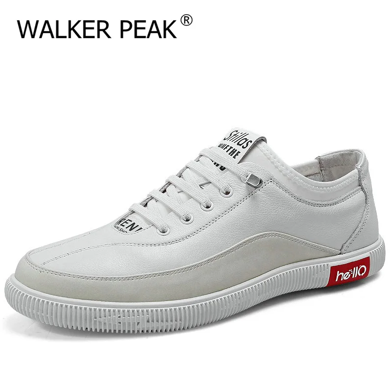 2021 New Branded Mens Shoes Genuine Leather Casual Tenis Luxury Man Non Slip Breathable Loafers Men Skateboard Hombre | Обувь