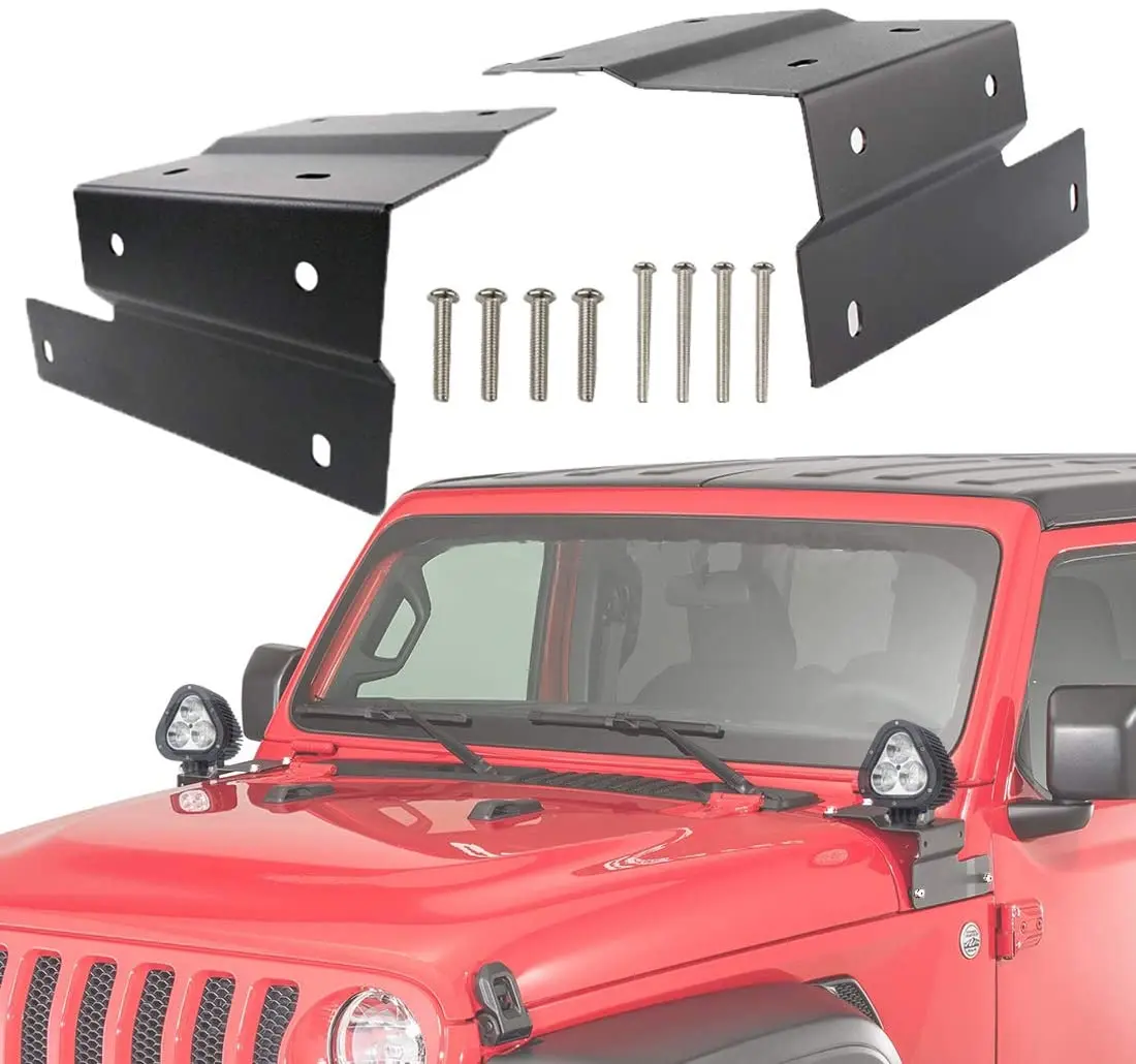

1 пара кронштейнов для лампы на стойке, крепление на стойку автомобиля, рабочий светильник, монтажный кронштейн для Jeep Wrangler JL 2018-2025 и Gladiator JT