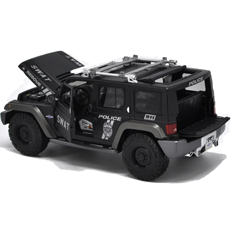 1:18 Масштаб Wrangler Полицейская машина сплав модель автомобиля литье под давлением металлический автомобиль игрушки коллекция украшения дисплей шоу Дети Подарки