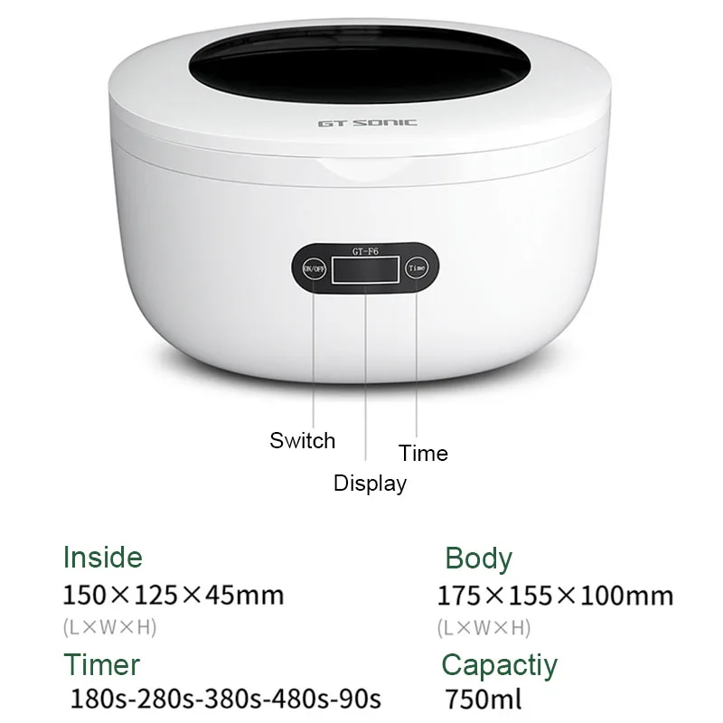 Высококачественный Ультразвуковой очиститель для очков ювелирных изделий