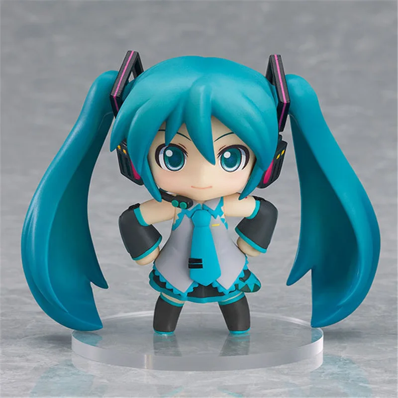 

6Pcs New Anime Miku Pink Sakura Ghost Miku Q version dolls PVC Action Figures Girls Model Toys Cartoon gifts