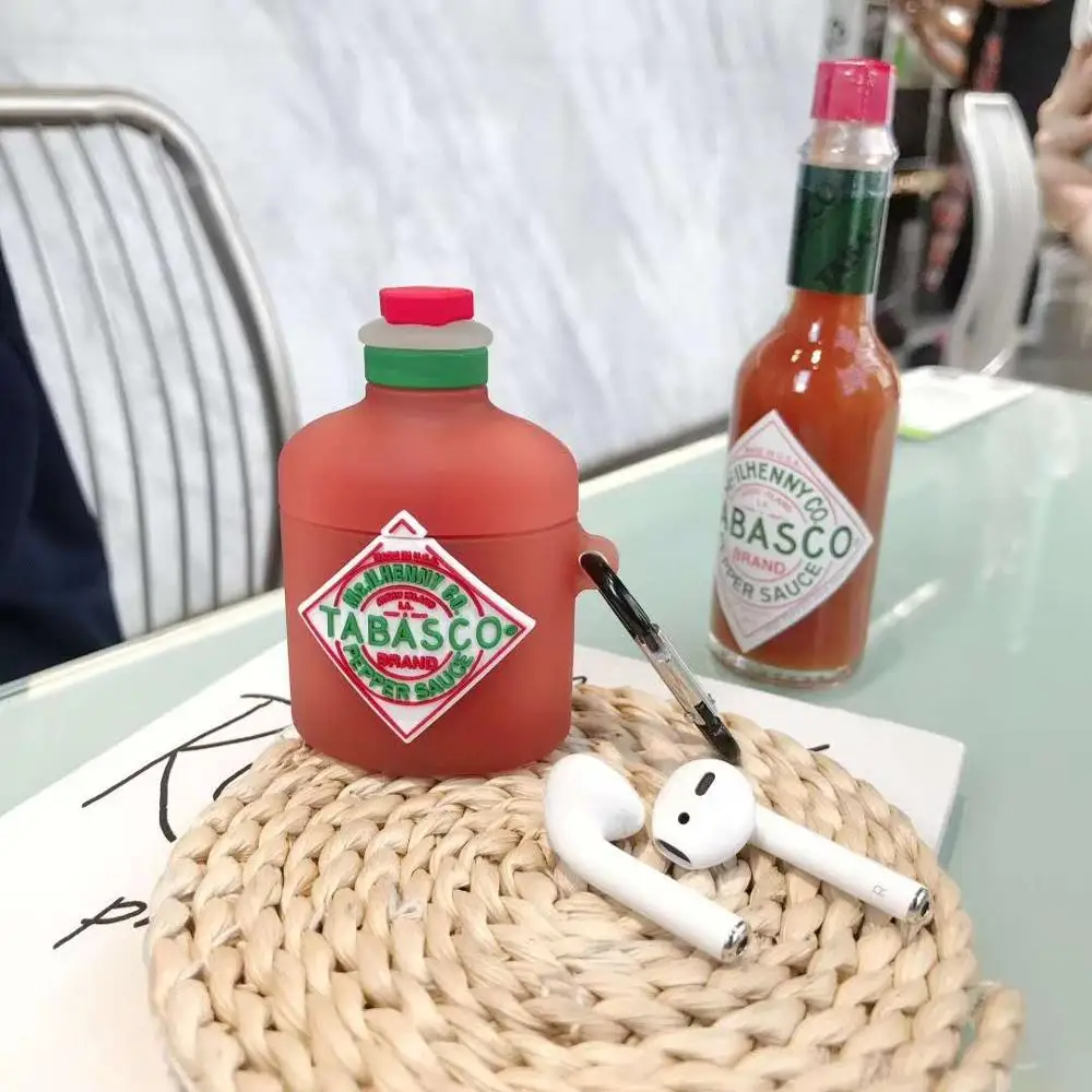 Модный бренд mcilhenny Tabasco чехол с перечным соусом для AirPods 1 2 pro зарядная коробка