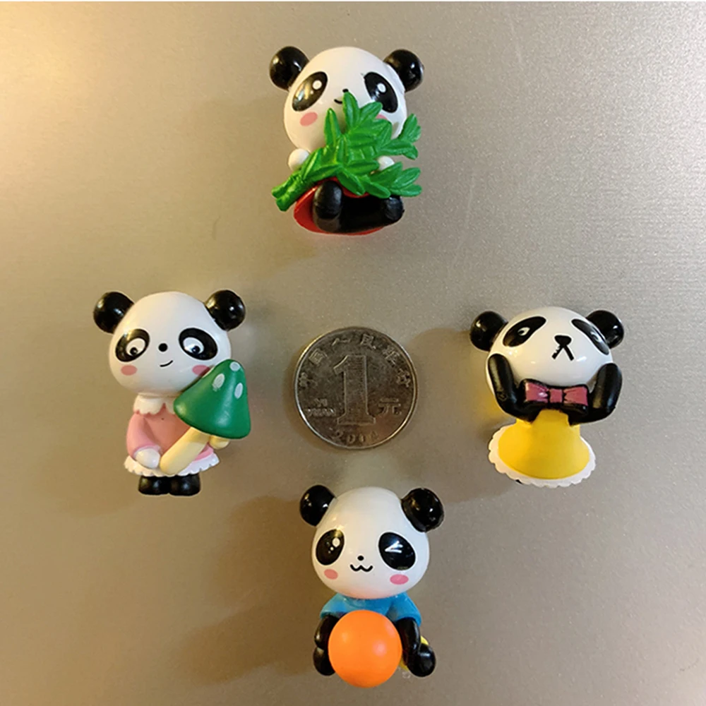 

3D мультяшная панда, магнит на холодильник, настенная наклейка в китайском стиле, милые магнитные наклейки в виде панды, подарки на день рожд...