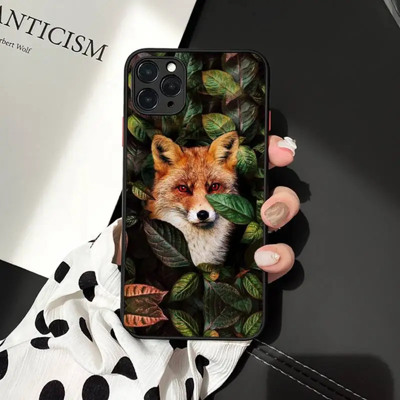 

Cute cartoon animal fox Phone Case For iphone 12 11 8 7 plus mini x xs xr pro max matte transparent cover