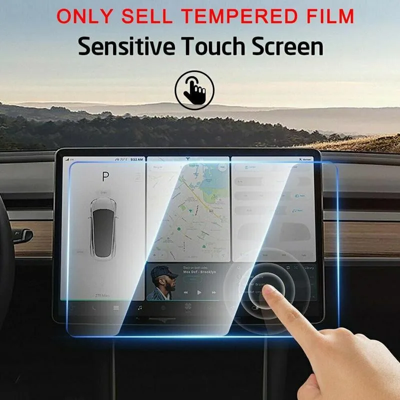 

for Tesla Model 3 / Y 2021 Car Screen Tempered glass Protector Film Accessories 15 inches Screen Film Display HD Film