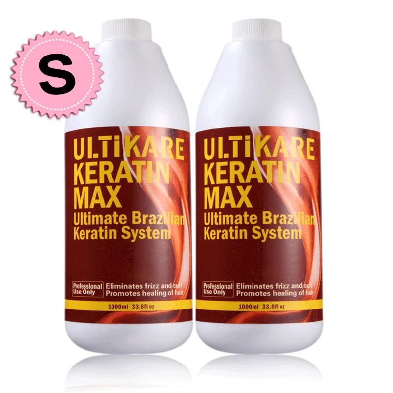 For Hair Set 8% Formalin Brazilian Keratin Treatment  2pcs 1000ml Straighten and Repair Strong Cruly Hair Smooth Free Gift