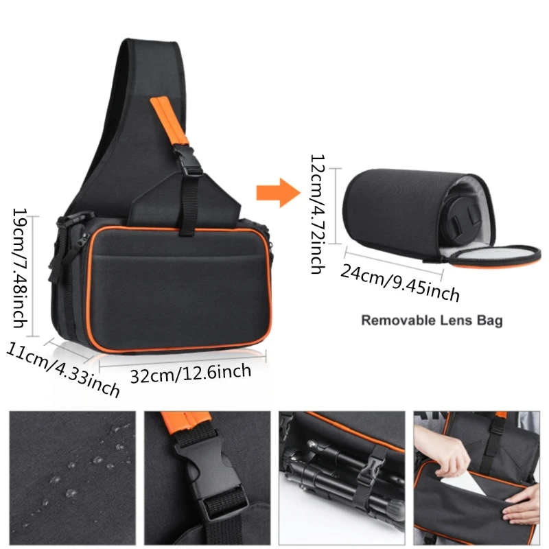 mini slr camera case stotage pouch travel backpack waterproof shoulder messenger bag with removable lens photography bag free global shipping