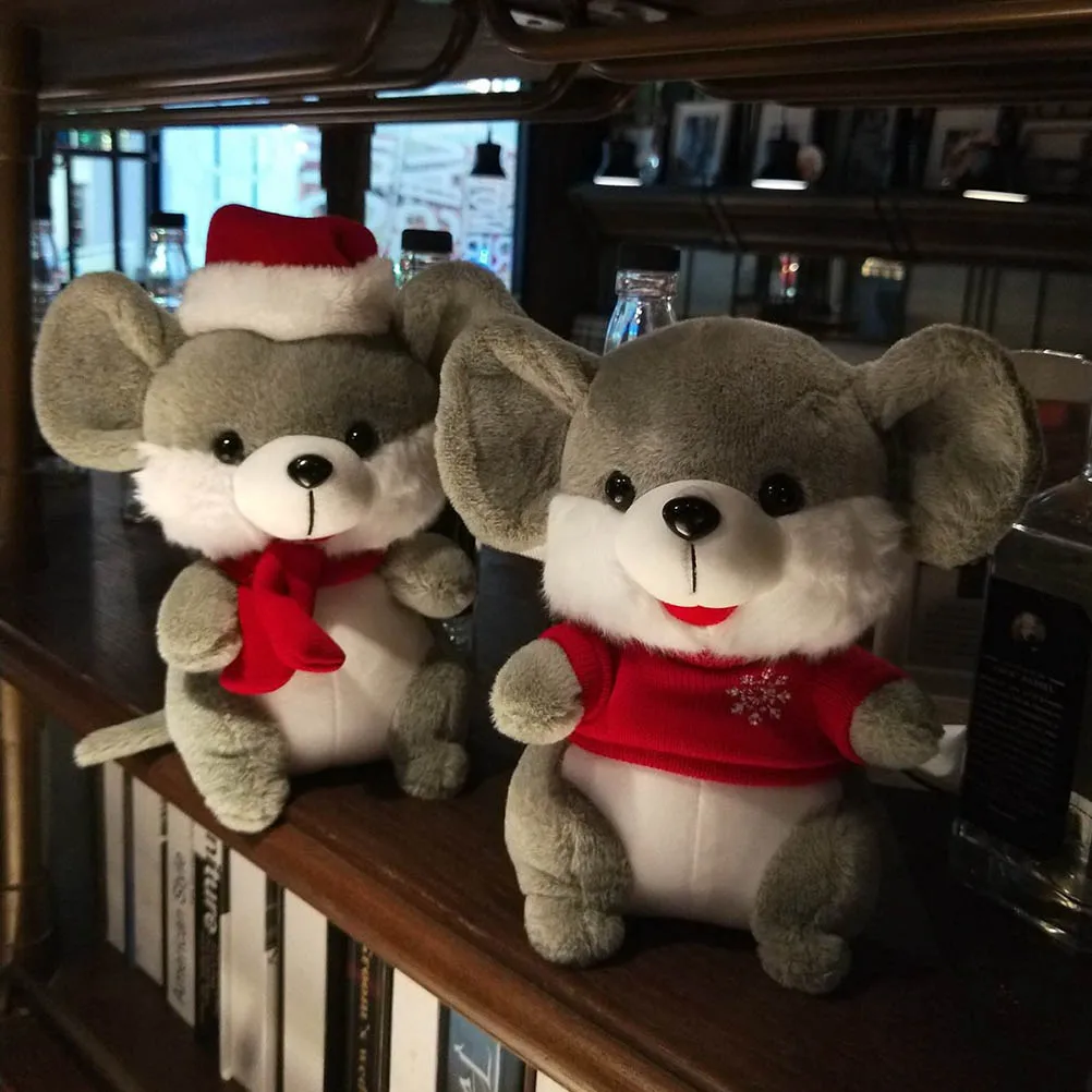 25 см Милая мышь плюшевая игрушка кукла талисман животное детская Рождественская