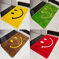 rectangle bathroom door mat cartoon simple smile bath rug bathroom non slip mat entrance door absorbent entrance mat