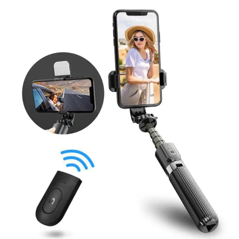 

L03S New 4 in1 Wireless Bluetooth Selfie Stick With LED Fill Light Foldable Tripod Extendable Monopod For IOS Android Phone