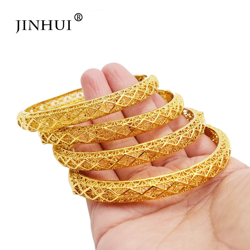 Браслеты 24K золотые ювелирные изделия для женщин индийский стиль Африканский