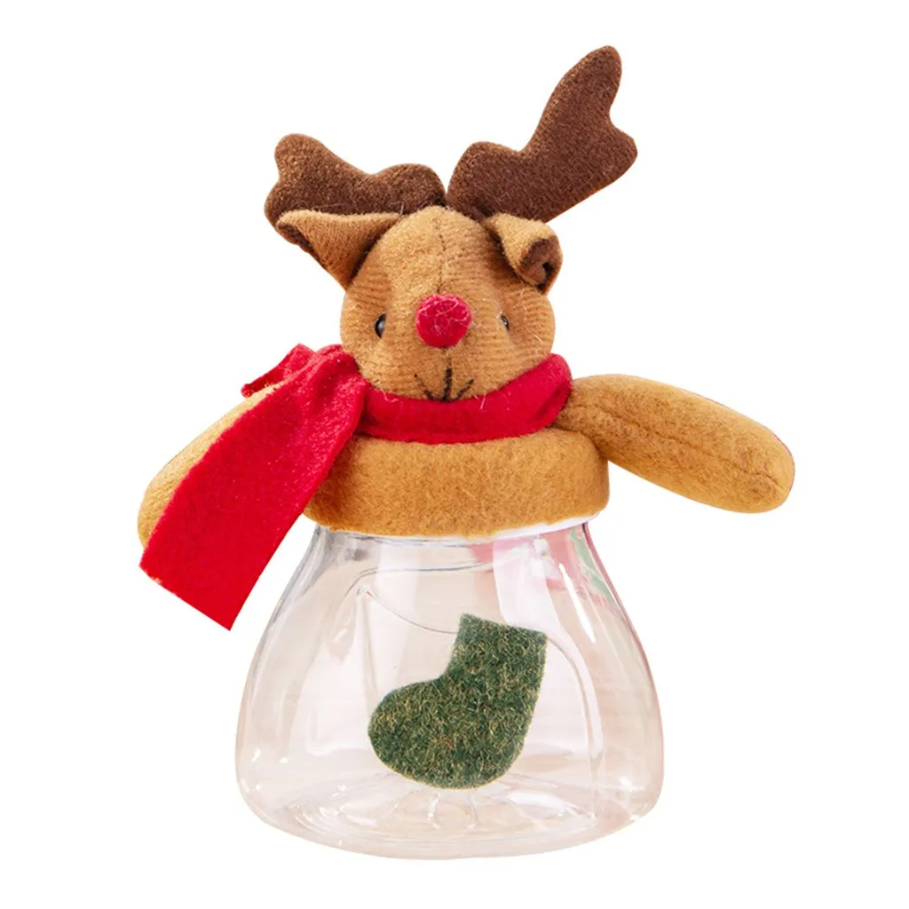 Cute Christmas Candy Storage Can Decor For Home Gift Biscuits Food Jar for Xmas New Year Decoration 2020 64P | Дом и сад