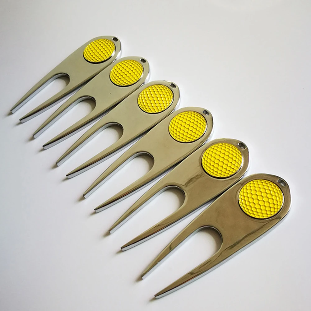 

Divot Tool Golf Greens Fork Zinc Alloy Golf Divot Repair Tool with Removeable Golf Ball Marker Golf Accessories