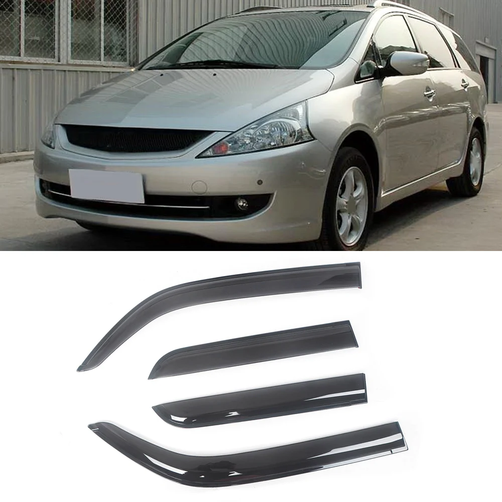 

Козырек для боковых окон Mitsubishi Grandis 2004-2011, 5 дверей, черный