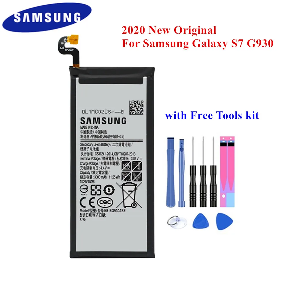 Оригинальная Аккумуляторная батарея для Samsung Galaxy S7 Φ G930FD G930W8 G930A G930V G930T G9300 3000mAh Akku |