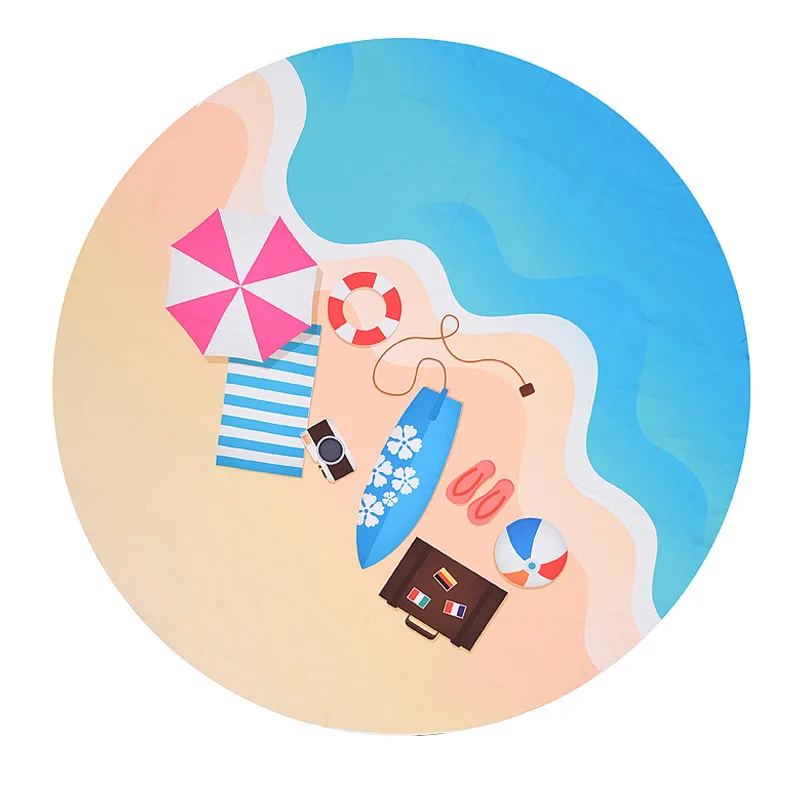 Синий океан тема складной Скатерти Декор Пикник коврики 140 см большой кемпинг