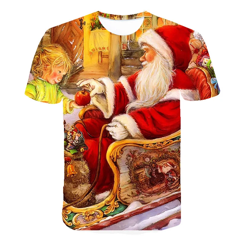 

Christmas Children Clothing Funny Cute Animal T Shirts Christmas Bear Print T Shirt Kids Christmas Tshirt Party Happy Clothing