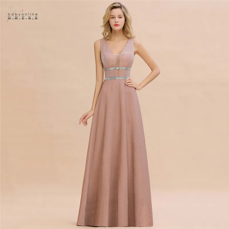 Robe De Soiree пыльная роза длинное вечернее платье сексуальные с глубоким v-образным вырезом темно-синие вечерние выпускные платья Vestido de Festa