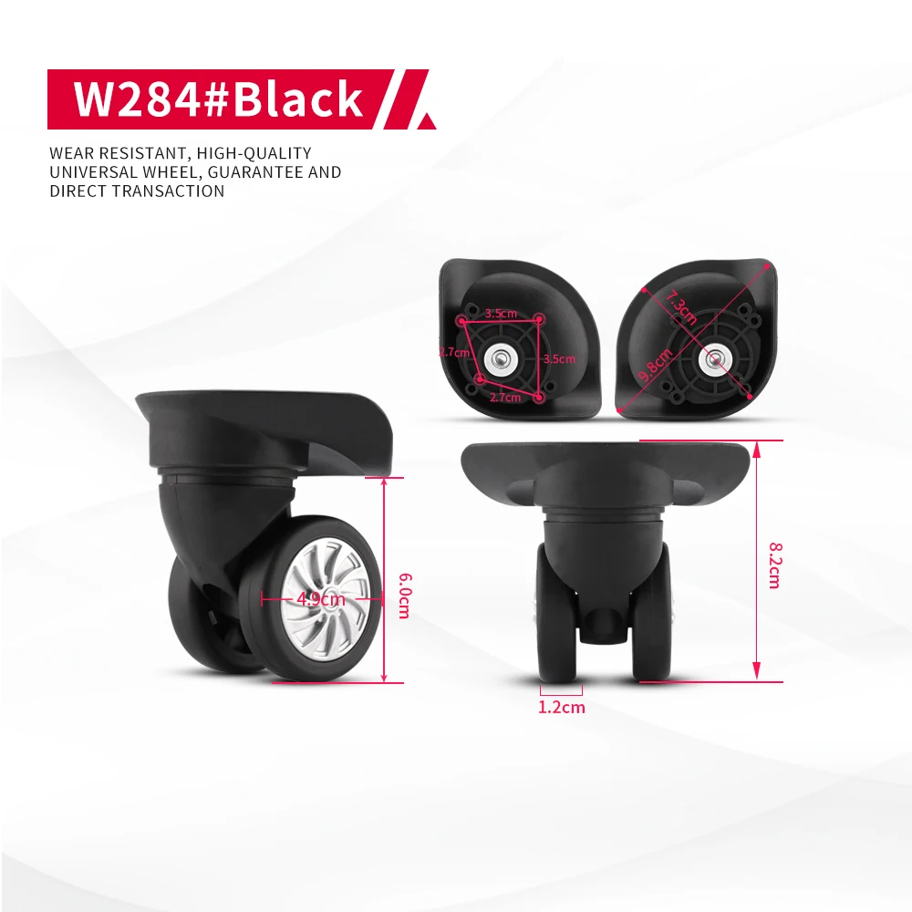DILONG W284 Luggage Universal Wheel Accessories Repair Casters Mute High-quality Replacement Maintenance Wheels 20 28 Inch