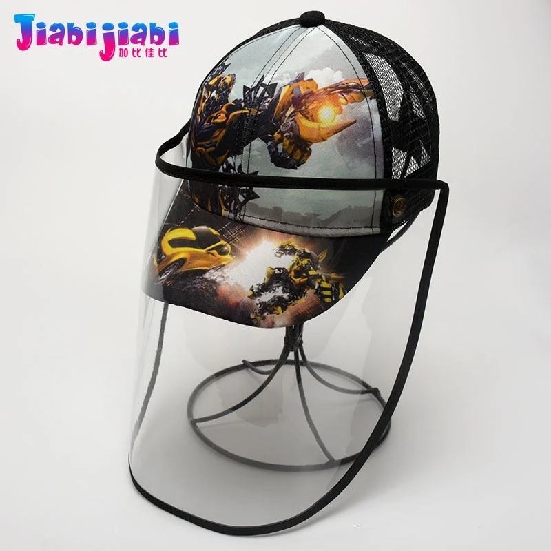 Летняя детская шапка маска для защиты лица от вирусов защита пятен прозрачная