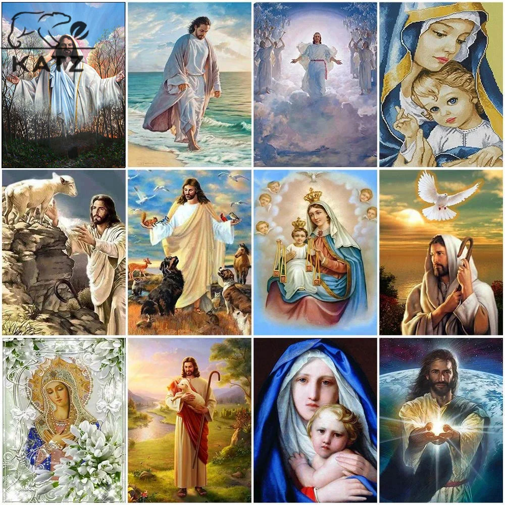 

Christian Religion Diamond Paintingjesus Portrait Embroidery Crossing Diy Diamond Mosaic Art Gift Cross Stitch Home Decoration