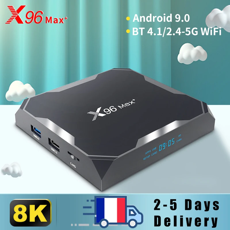 

Приставка Смарт-ТВ X96 Max Plus 8K, 4 + 64/32 ГБ, S905X3