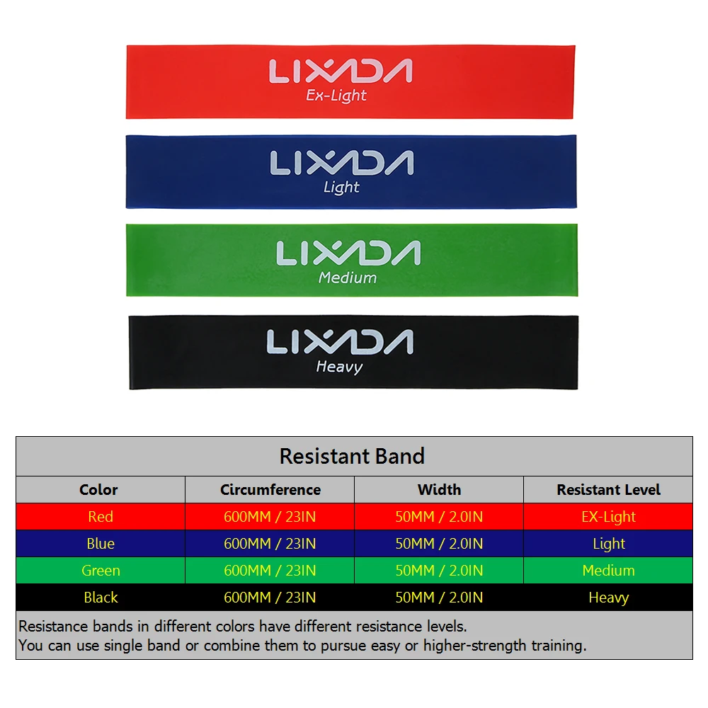 4PCS Sports Exercise Resistance Loop Bands Set Elastic Booty Band for Legs Fitness Equipment | Спорт и развлечения