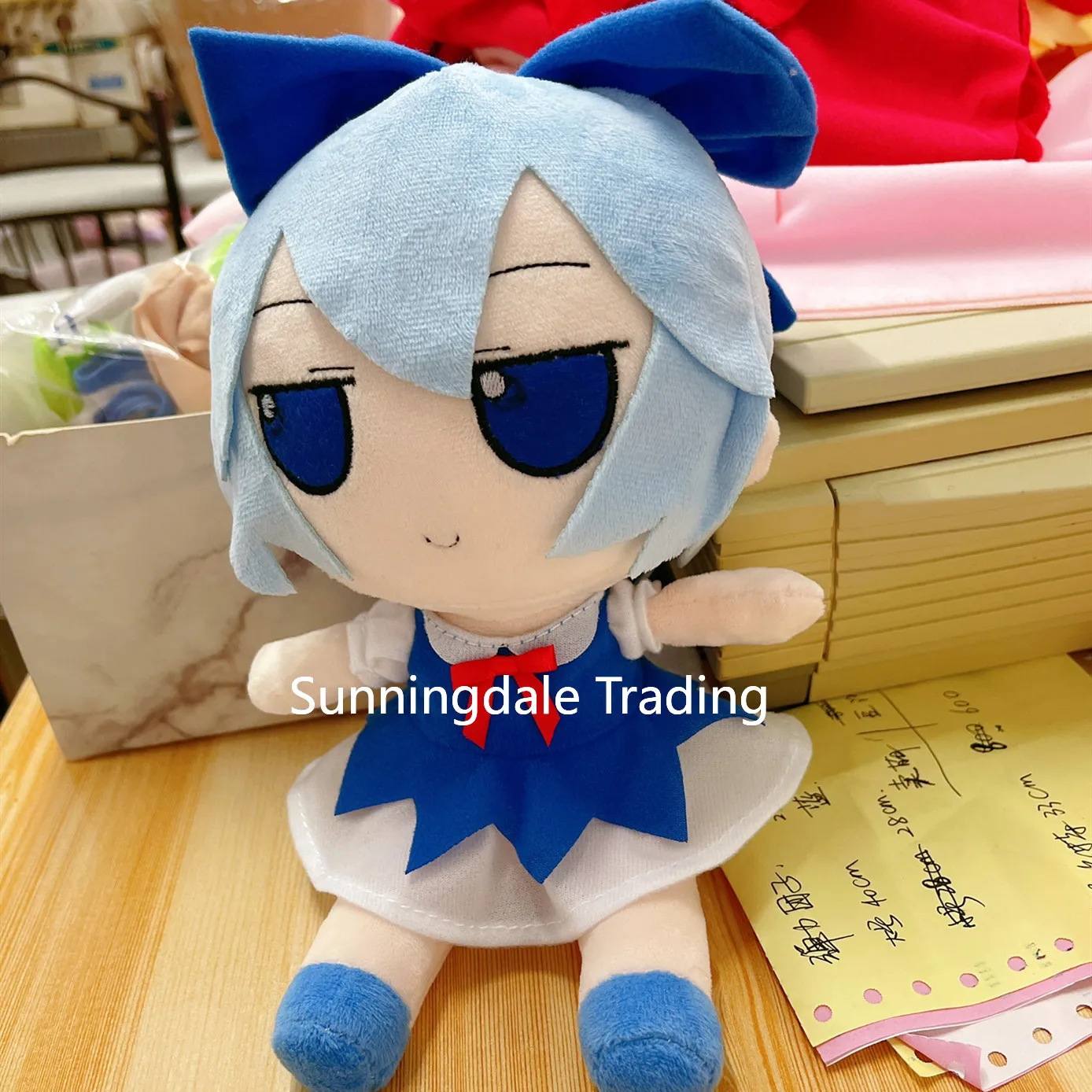 Touhou Project Cirno-juguete de peluche de 28cm, almohada de Cosplay, mu&ntilde;eco para regalo-0