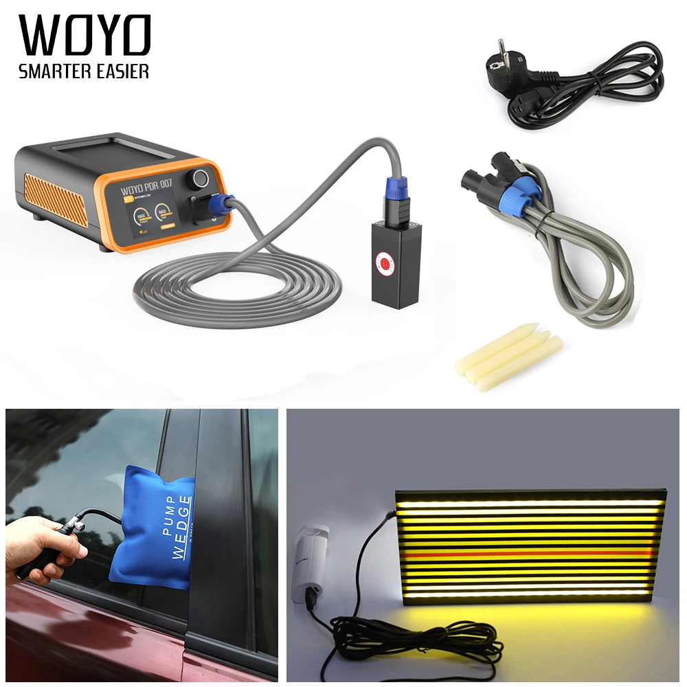 للبيع طقم أدوات إصلاح دنت السيارة WOYO PDR007 طقم إصلاح دنت الصفيحة المعدنية بدون طلاء للجسم طقم إزالة الخدوش في الجراج والسيارة
