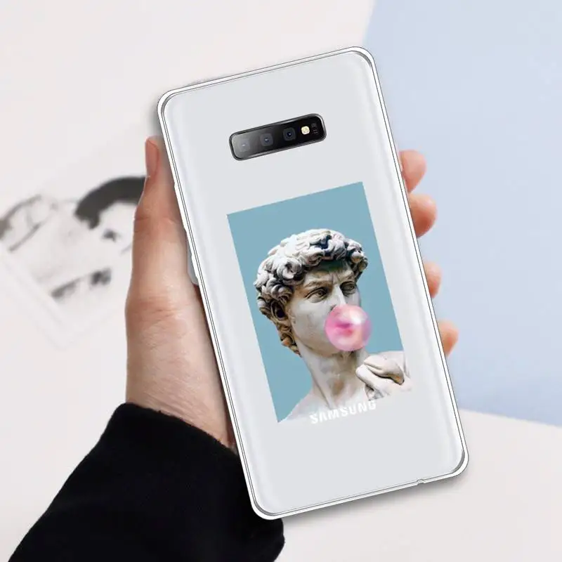 

Great Art Aesthetic David Mona Lisa Phone Case Transparent For Samsung Galaxy A 71 21s S note 8 9 10 plus 20 ultra