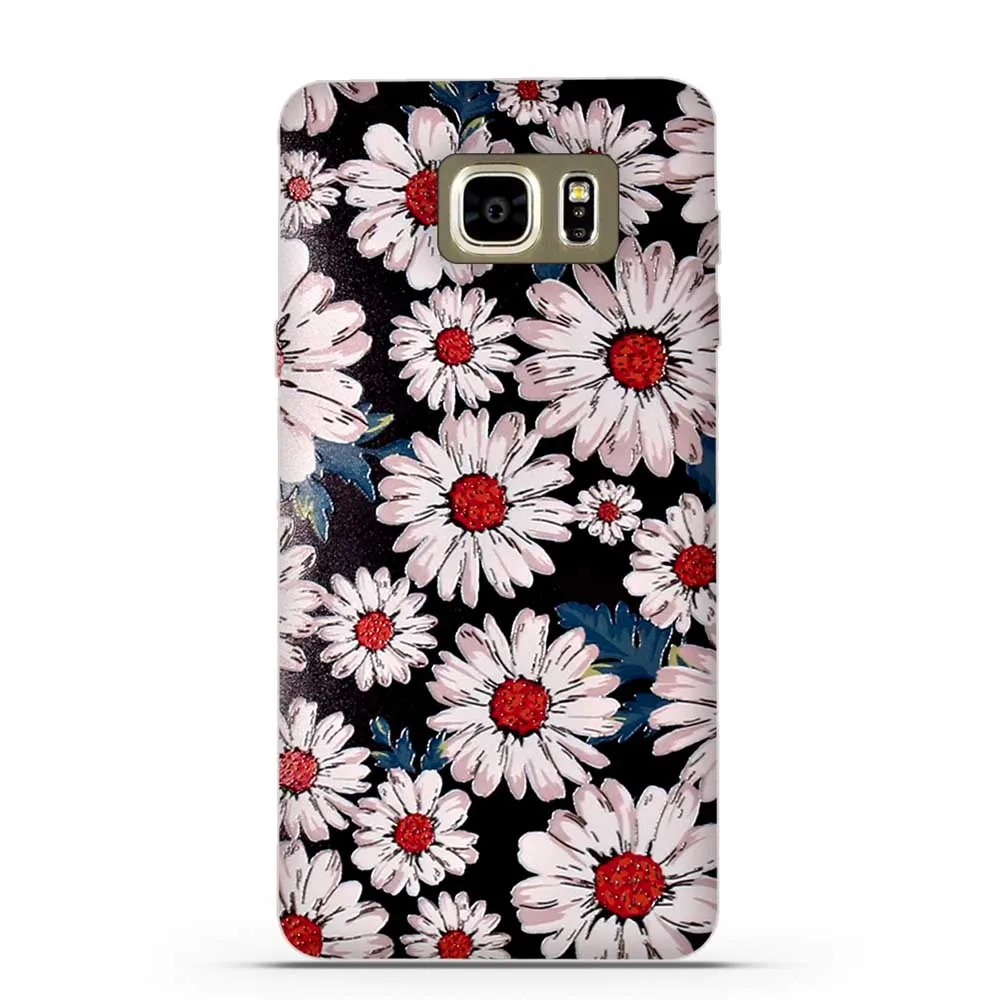 Чехол для Samsung Galaxy Note 5 мягкий силиконовый чехол из ТПУ с цветочным рисунком