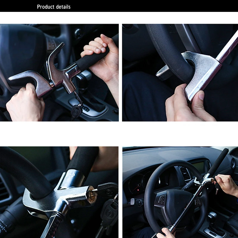 Замок на рулевое колесо Универсальный противокражный зажим сверхмощный замок