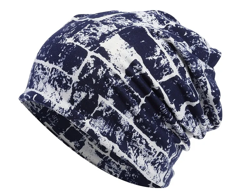 CAMOLAND Осенняя мужская повседневная шапка бини модная печатная Snap Slouch Skullies Bonnet легкая тонкая шапка для женщин