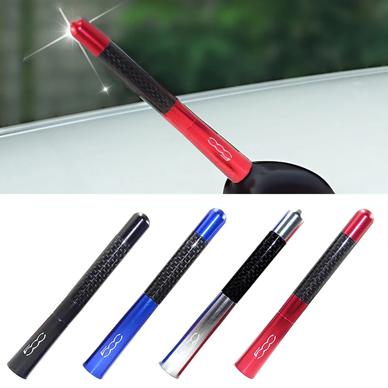 4 7 дюймов 12 см короткая радиоантенна из углеродного волокна для Fiat 500 500L 500S fiat abarth