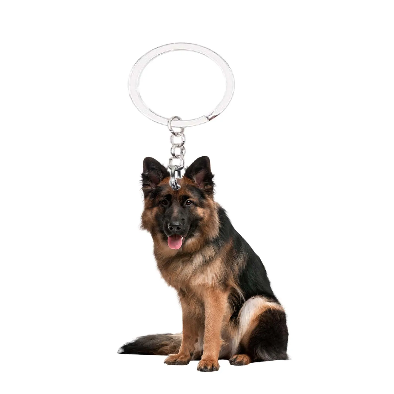 German Shephard Dog Keychain New Pet Dogs Flat NOT 3D Small Keychains Animal Cute Charm Bag Drop Gift for Women Miss Pets | Дом и сад