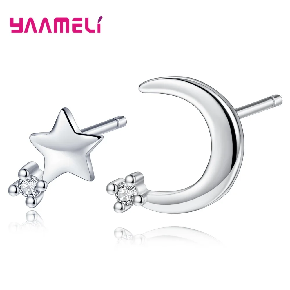 Последняя модная Ювелирная фурнитура из серебра 925 пробы с Луной и звездами |